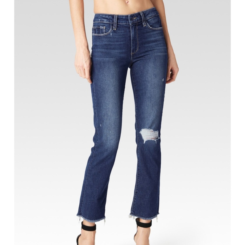 PAIGE Jacqueline Straight High Rise Crop Jeans